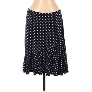 Chaps Skirt Navy with white Dots Medium 6-8